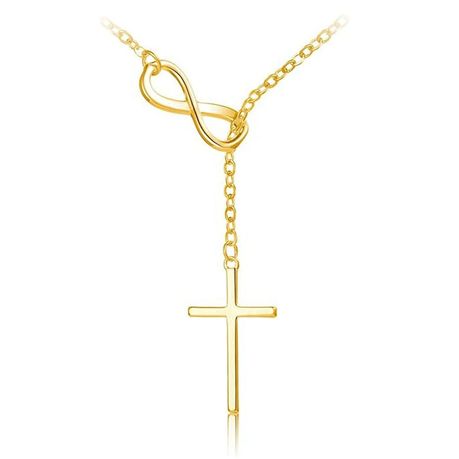 Infinity Love Cross Pendant Necklace, Hypoallergenic Necklace for Women Image