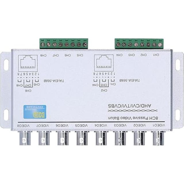 BDD BALUN 8CH 8MP Passive Video Balun Pair BNC to RJ45 330m