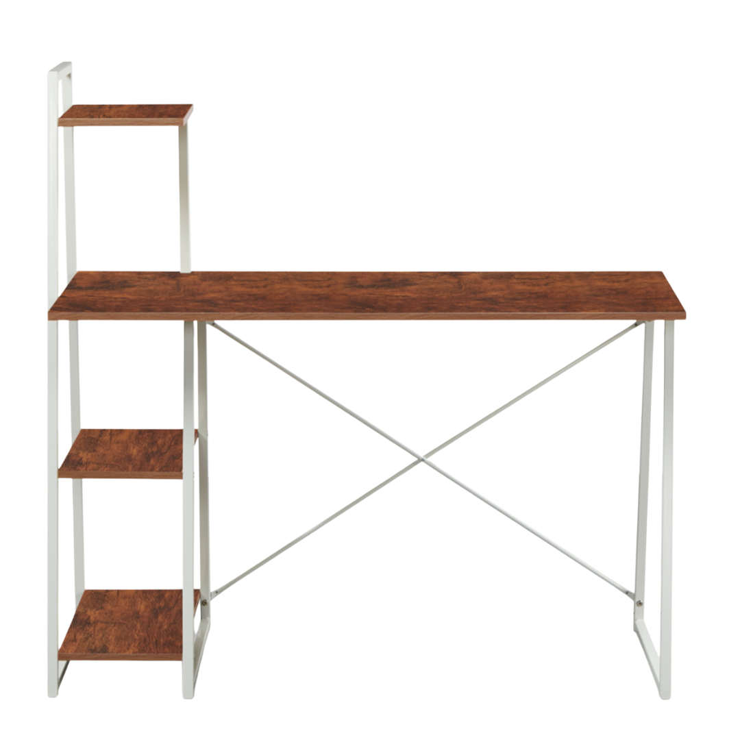 Oak Study Desk With Shelving