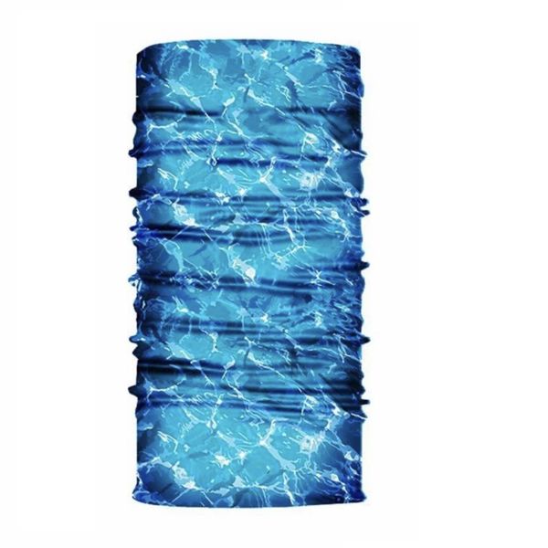 Face-Neck Warmer Bandana Face Shield Aqua Blue Face
