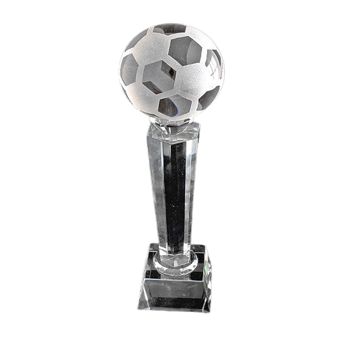 Clear Glass Sandblasted SoccerBall Trophy with Base | Shop Today. Get ...