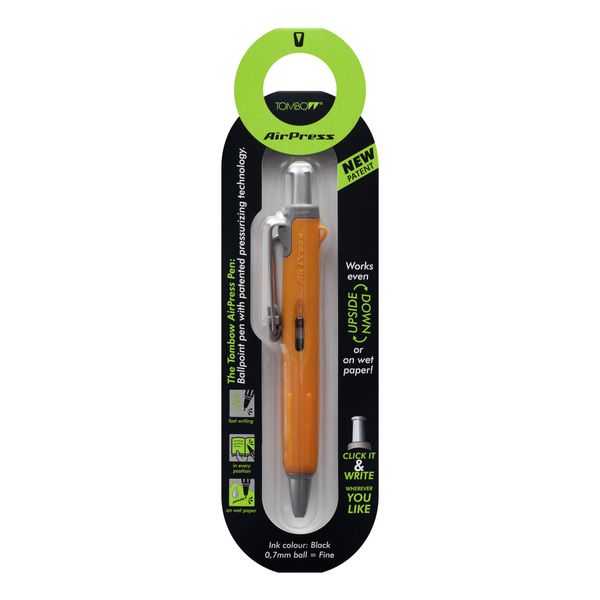 Tombow Orange Airpress Ballpoint Pen, Blister Pack