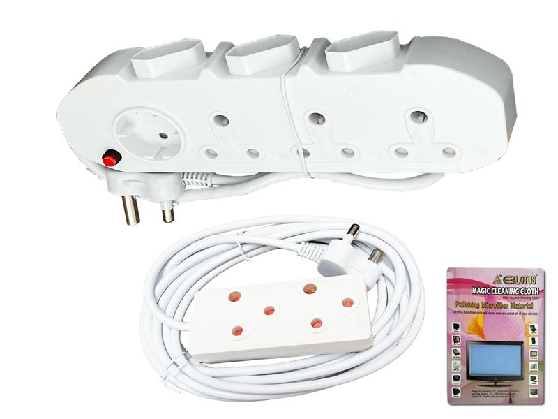 Everlotus 4 Meter Extension Cord With 7 Way Mult image