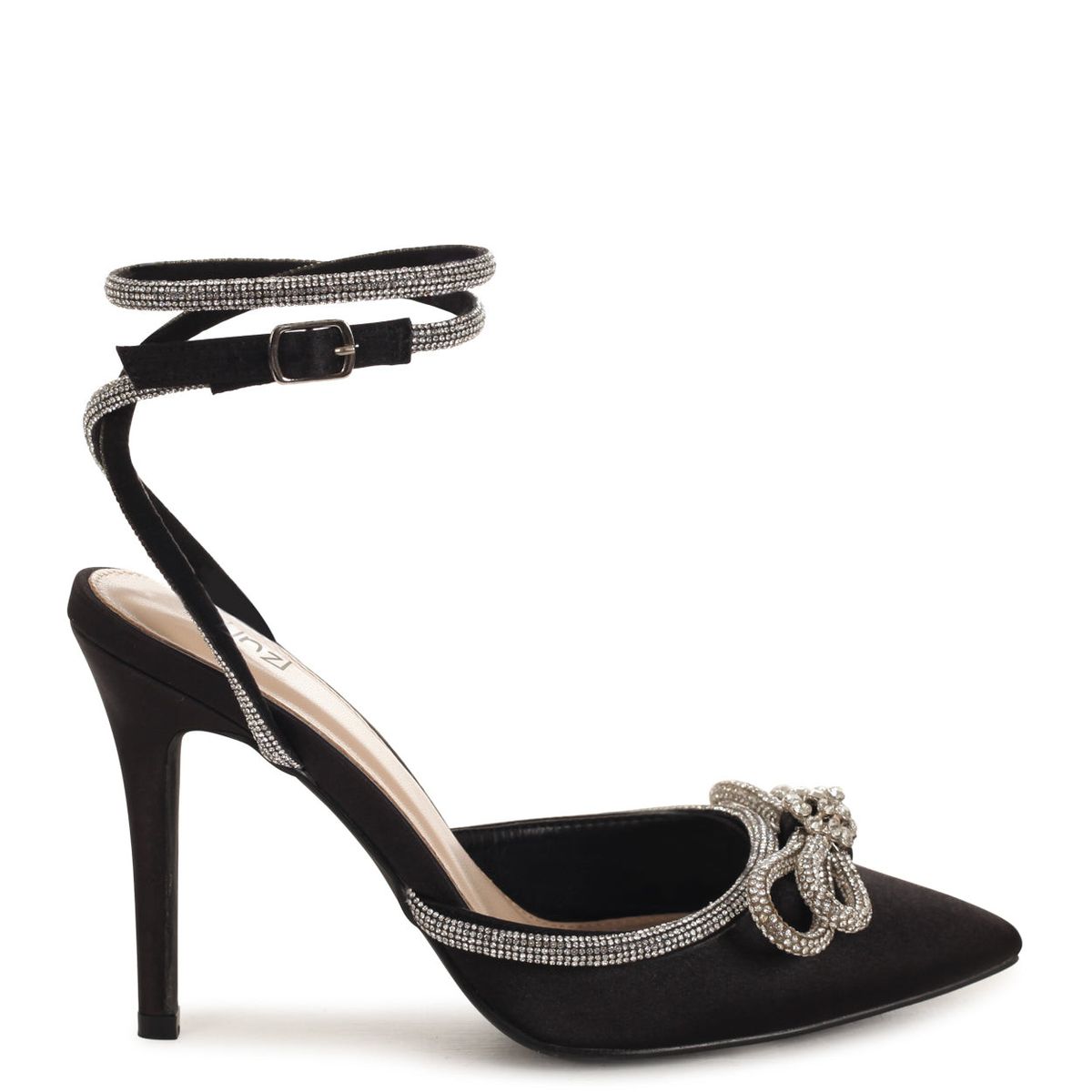 Linzi Ladies Azure Classic Court Heels - Black Satin | Shop Today. Get ...