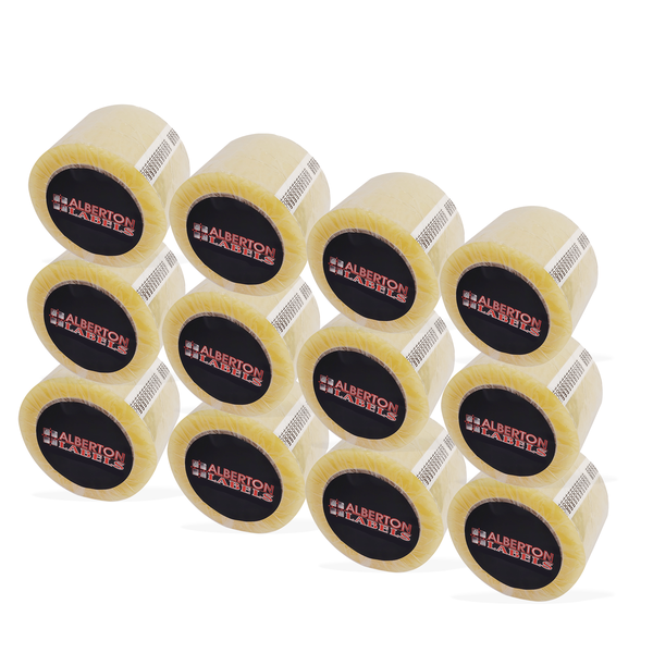 Alberton Labels - 100m Extra Wide Clear Tape (Clear Tape) x 72mm - 12 Pack