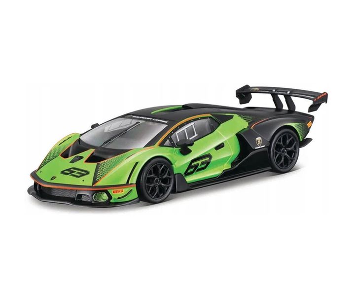 Bburago-1/24 Lamborghini Essenza SCV12 - Black/Green