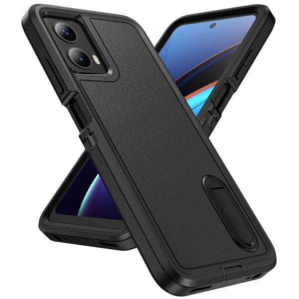 Phone Case Compatible With Moto G Stylus 5G (2024) 3 In 1 Kickstand Cover