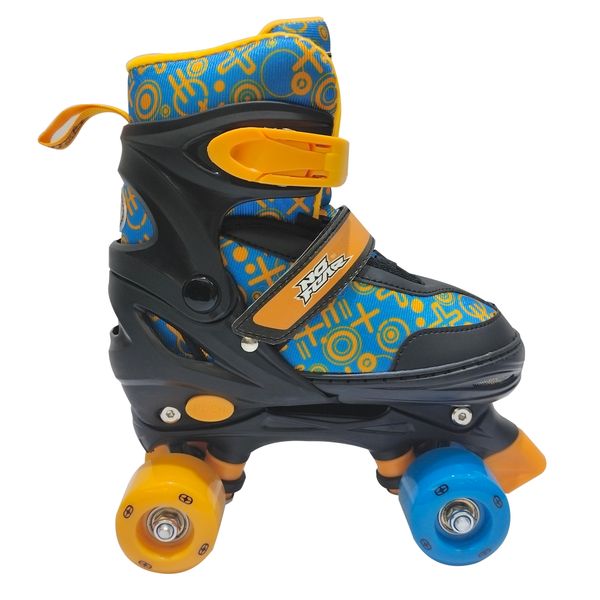 No Fear - Adjustable Junior Quad Skates - Blue &amp; Orange - UK 12-2