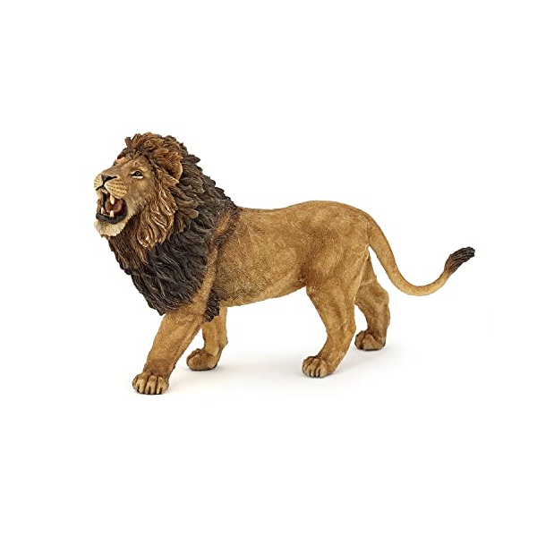 Mento Brown Plastic Tabletop Lion Ornaments 2 Piece Set