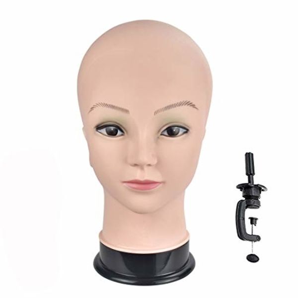 Mannequin Doll Head For Wig And Adjustable Clamp Table Holder