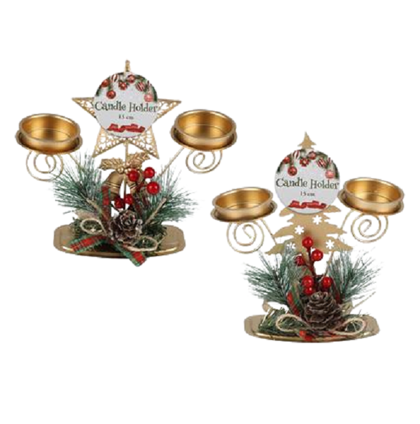 Christmas Candle Holder Table Decor pack of 4