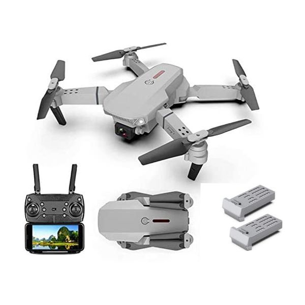998 Pro Micro Foldable Drone Set With Dual Cameras - Two Batteries