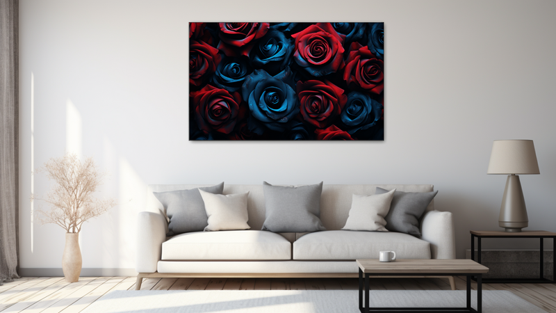 Canvas Wall Art - Dark Roses Creative Abstract - MT0325
