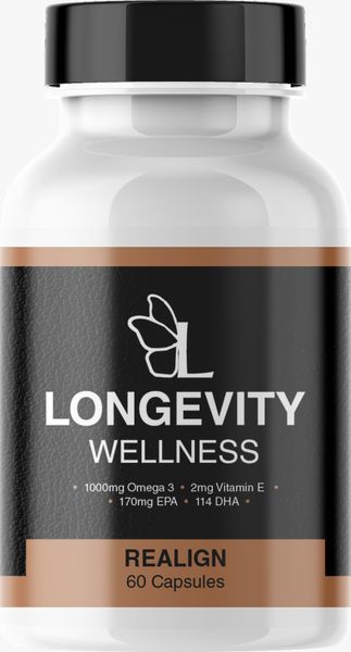 Longevity Wellness Realign 1000 mg Omega 3 with EPA &amp; DHA Soft Gels 60s