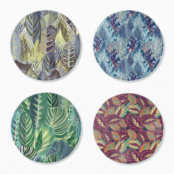 Four Seasons Leafy Coaster Set