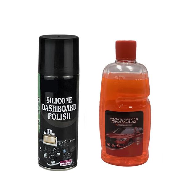 450ml Silicone Dashboard Polish With 500ml Car Wash And Shine Shampoo