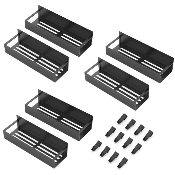 Magnetic Spice Storage Rack Set of 6 with 12 Hooks for Refrigerator