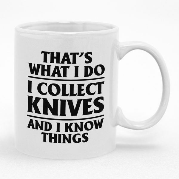 Knife Collectors Coffee Mug - Gift Idea for Birthday or Christmas