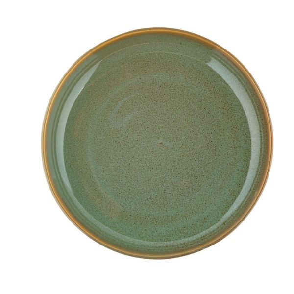 Fynbos Aloe Green Ceramic Round Deep Coupe Plate 2 Pack 25.5cm x 4.5cm