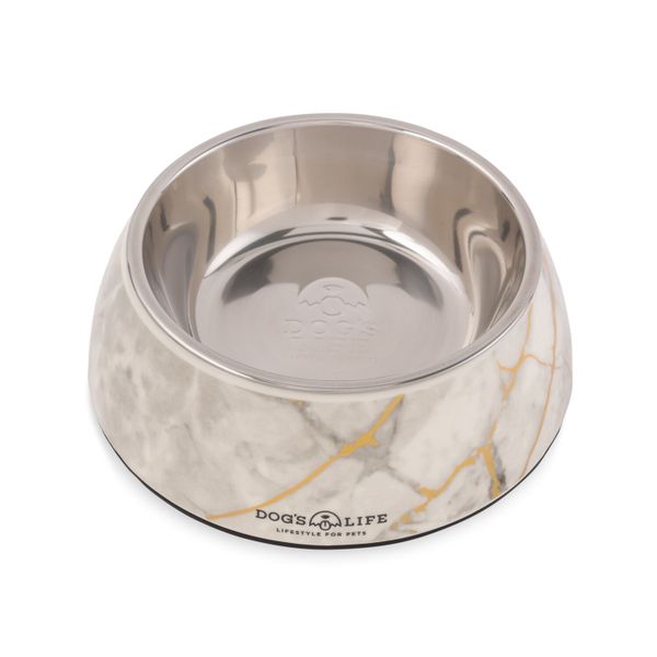 Melamine Stainless Steel Bowl - Marble