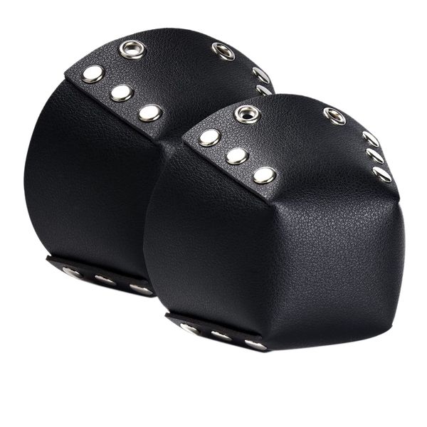 1 Pair Roller Skate Toe Caps PU Leather Skate Toe Guards Black