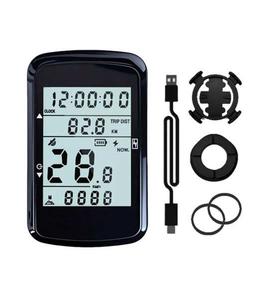 Bike Speedmeter GPS With Backlight, Waterproofed Bike Cycling Computer