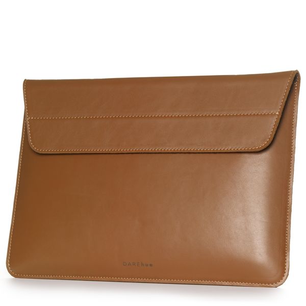DAREhue 15" - 16" Genuine Full Grain Leather Laptop Sleeve (Fits MacBook)