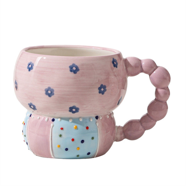 Ceramic Cup Color Coffee Cup Household Cup Breakfast Cup Water Cup B