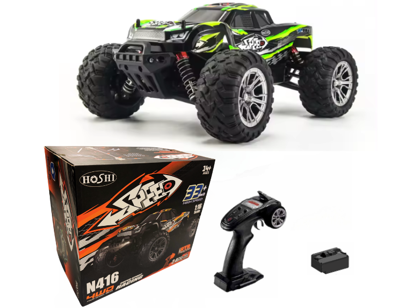 HOSHI N416 1/16 4WD Brushed RC Monster Truck Off-Road 2.4GHz