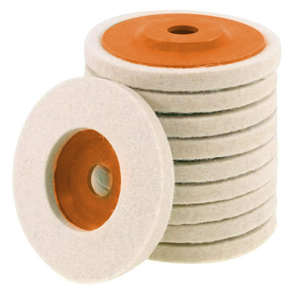 10 Pcs Angle Grinder Grinding Felt Wheel 100mm Mirror Grinding Polishing Wh