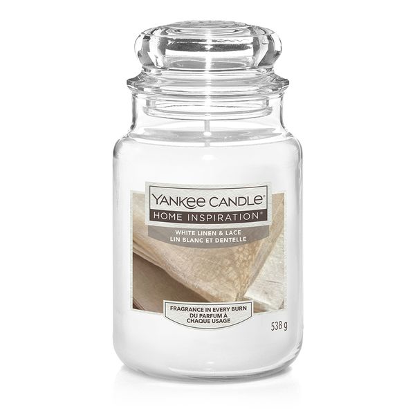 Yankee Candle Home Inspiration White Linen &amp; Lace Large Jar