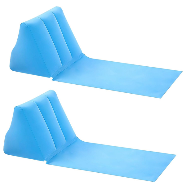 Inflatable Beach Cushion Lounge Chair Leisure Beach Chair Sky Blue