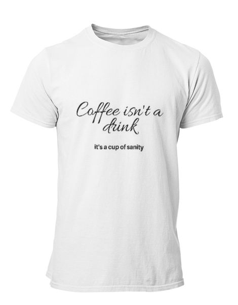 PepperSt Mens White T-Shirt - Cup of Sanity