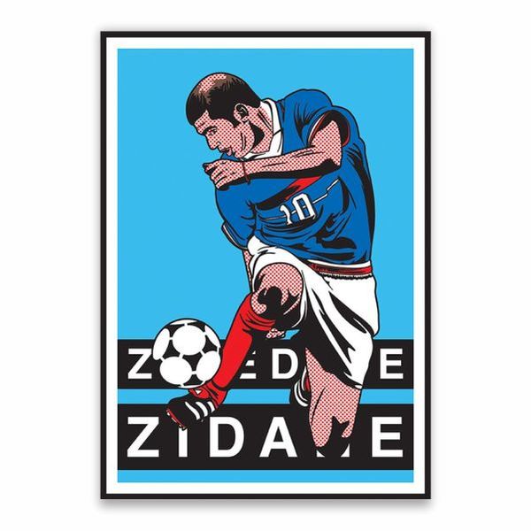 Zinedine Zidane Cartoon Poster - A1