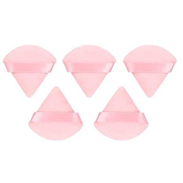 High Quality 5Pcs Triangular Beauty Powder Puff - Black