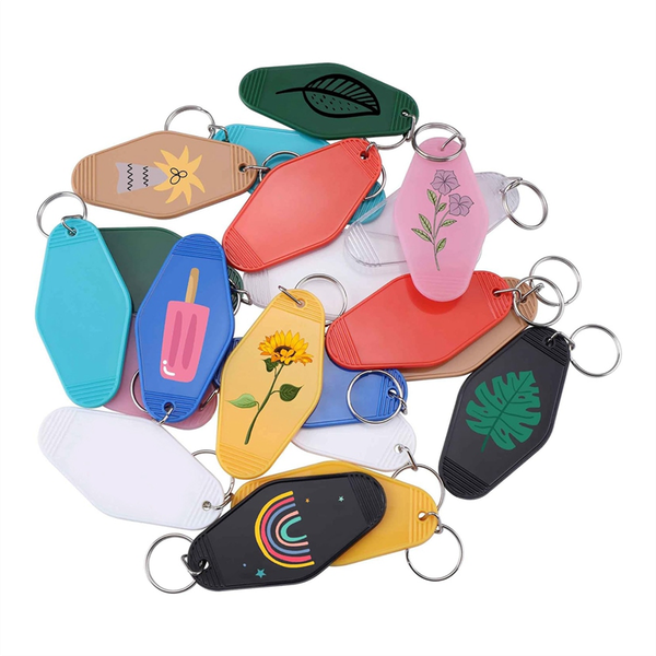 60 Pcs Blank Hotel Keychain,Blank Motel Keychain