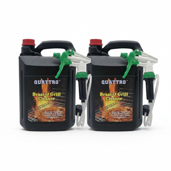 Quattro 5L Braai and Grill Cleaner for Tough Grease Removal - 2 Pack