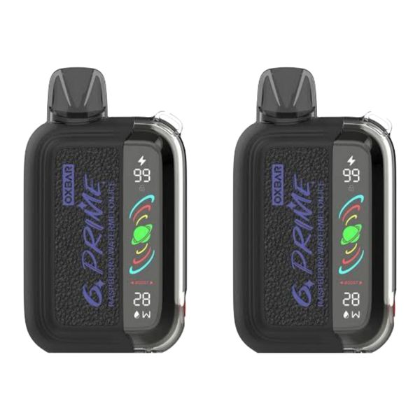 Oxbar Prime 25k Puffs MMF Dispo Vapes - Raspberry Watermelon (Pack of 5)