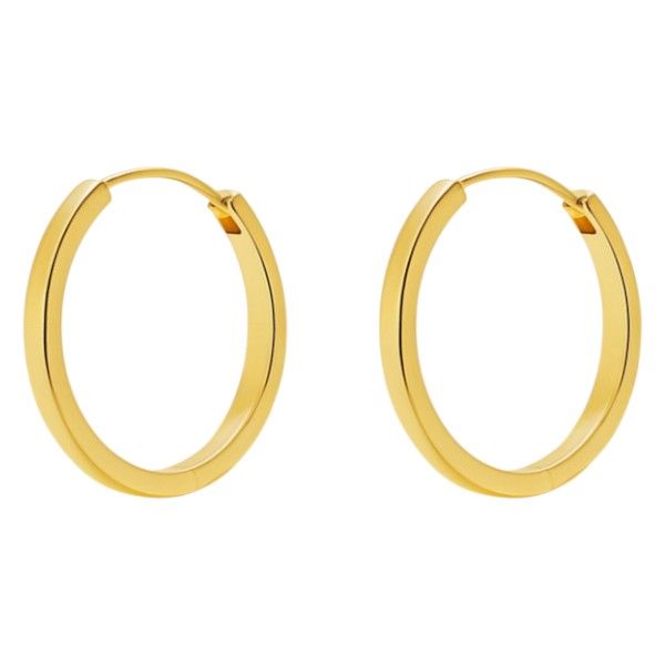 Midi Timeless Hoop Earrings - Gold