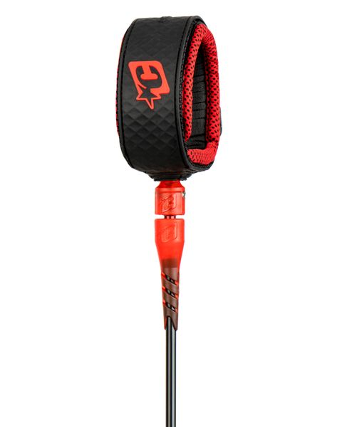 Creatures Pro 6 Surfboard Leash - Black Red