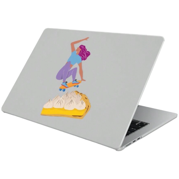 Cartoon Illustration Hard Shell Case For MacBook Air 15 M3 - Transparent