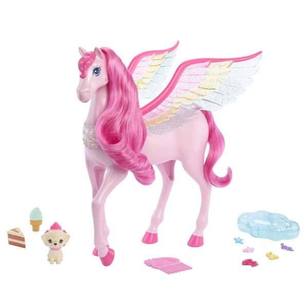 Barbie A Touch of Magic Pink Pegasus With Puppy and Accessories