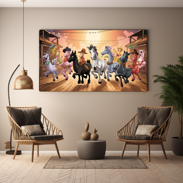 Canvas Wall Art - Horse Hoedown - BK0101