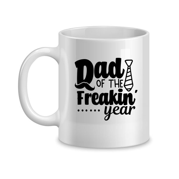 Freakin Dad Coffee Mug for Him Father's Day Graphic Cups Men Present 051