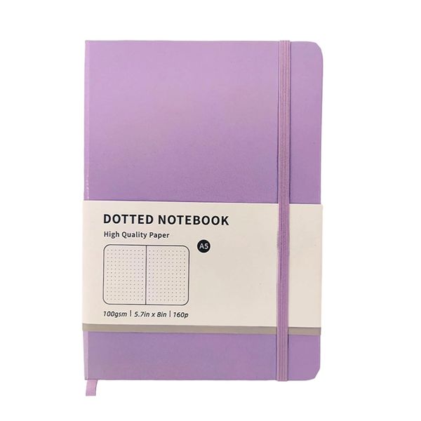 Dotted Journal Notebook Dotted Grid Diary 160 Pages - Purple