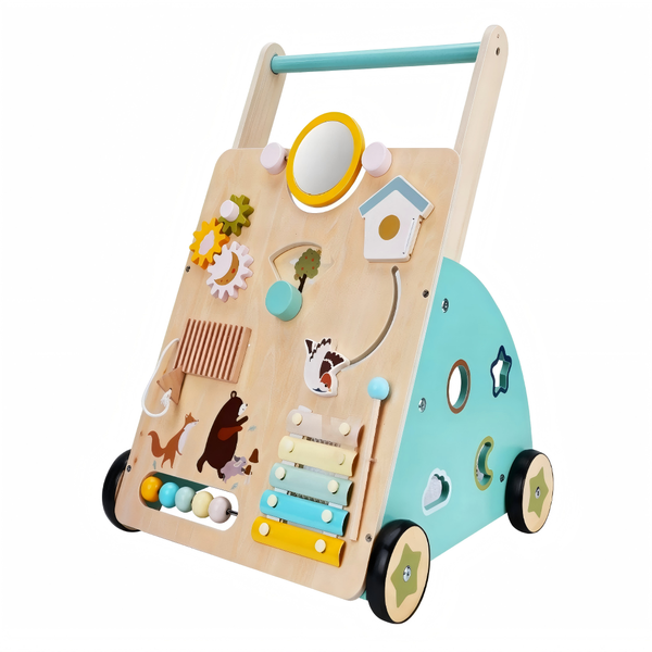 Wheels Baby Walker Push Toy For Toddler Learning To Walk - Blue
