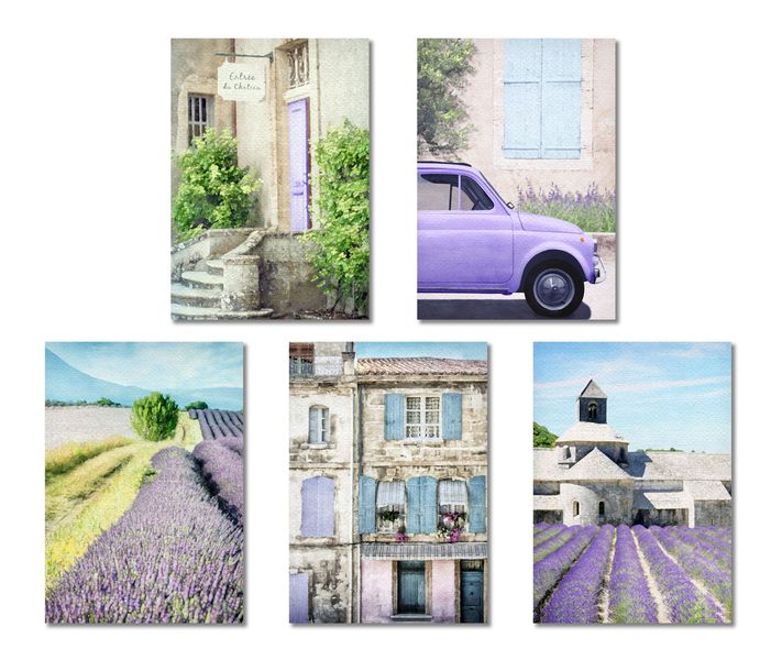 Greeting Cards - "PROVENCE IN LAVENDER" (5 Pack)