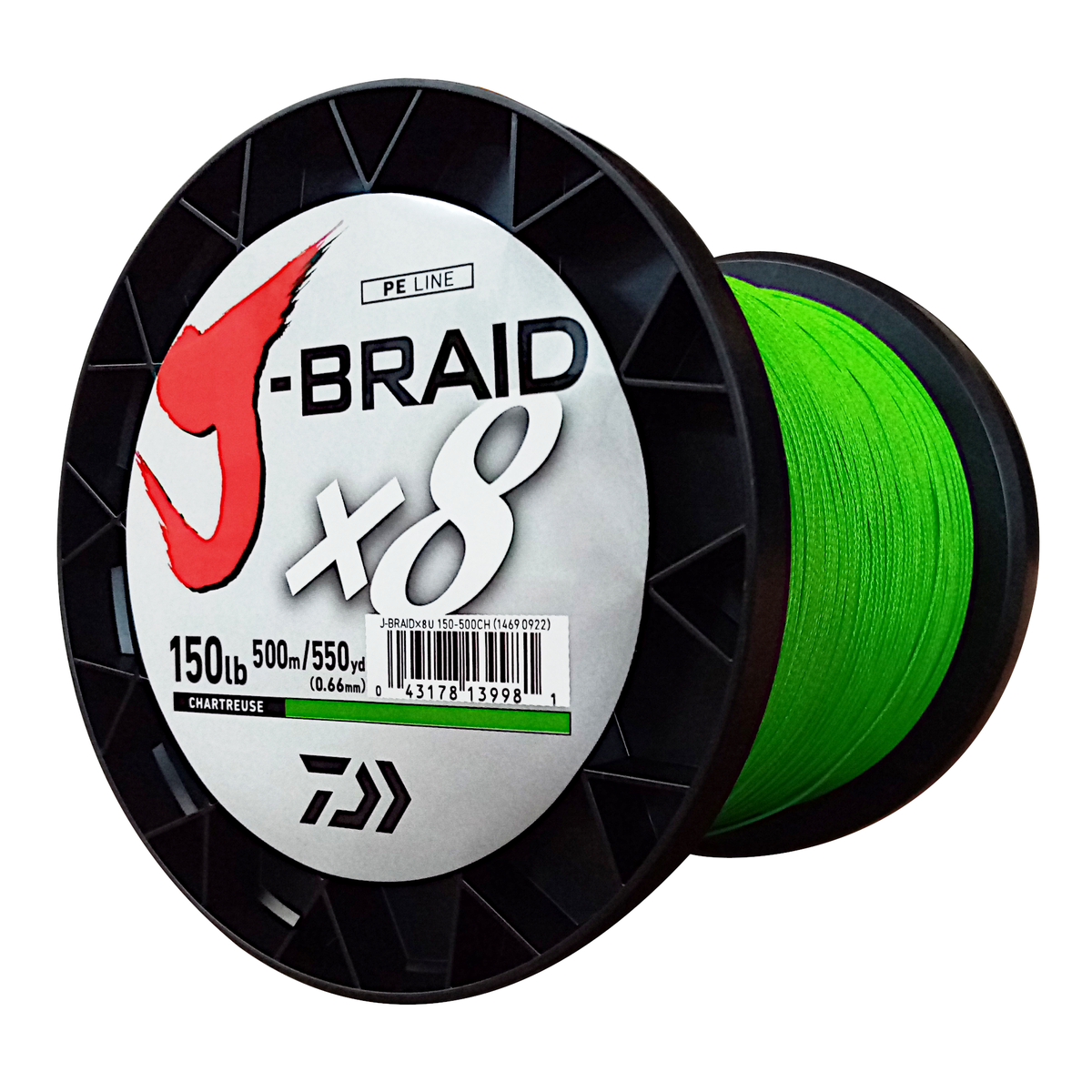  Daiwa J-BRAIDX8, Filler Spool, Chartreuse, Mono Dia.= 2lb. :  Sports & Outdoors