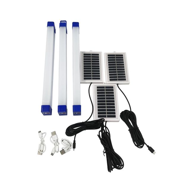 3 Pack Multifunction Rechargeable LED Lights With Solar-40w