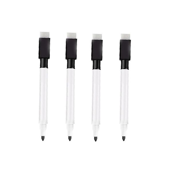 Dry Erase Markers - Magnetic Whiteboard Markers with Cap Mounted Eraser -  Markers For Dry Erase Board - Fine Tip Marker For Whiteboard Low Odor (100)  